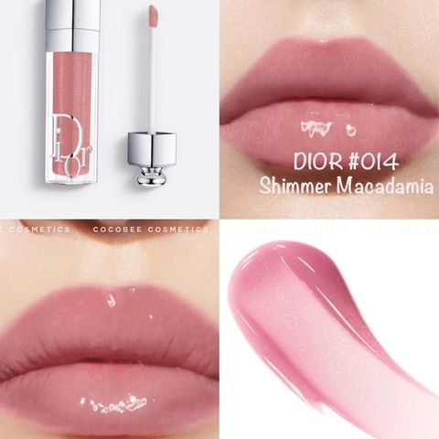 Son Kem Dior Addict Lip Maximizer 014 Shimmer Macadamia - Son Dưỡng Môi Hồng Cam Sang Trọng, Chính Hãng, Độ Bám Màu Lâu Dài