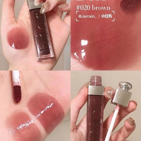 Son Dưỡng Dior Addict Lip Maximiser 020 Mahogany 6ml - Son Môi Cao Cấp Đỏ Nâu Chính Hãng, Dưỡng Môi Mềm Mại Quyến Rũ