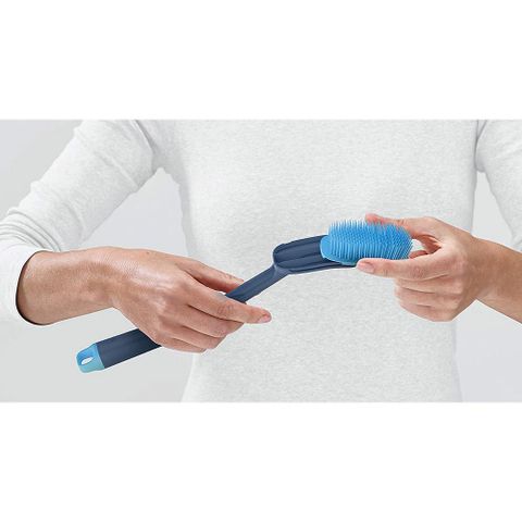 Bộ Bàn Chải Rửa Bát Đĩa Joseph Joseph CleanTech 85159 Xanh Dương - Lông Cứng Hiệu Quả, An Toàn Cho Dụng Cụ Nấu Ăn