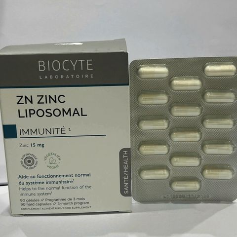 Viên Uống Bổ Sung Kẽm Zn Zinc Liposomal - Biocyte 90 Viên, Tăng Cường Sức Đề Kháng, Hỗ Trợ Miễn Dịch, Phù Hợp Người Ăn Chay