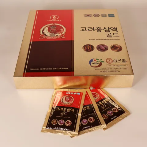 Nước Hồng Sâm Linh Chi KGA Hàn Quốc - Hộp 30 Gói Tiện Dụng Cho Sức Khỏe, Bổ Sung Năng Lượng Tự Nhiên