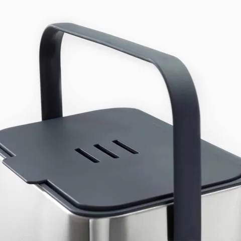 Thùng Đựng Rác Hữu Cơ Joseph Joseph 30145 - Caddy Inox 4L Thiết Kế Sang Trọng, Phân Loại Rác Hiệu Quả, Thân Thiện Môi Trường