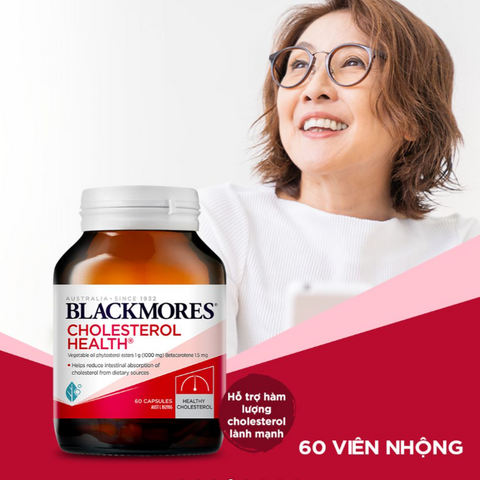 Viên uống Blackmores Cholesterol Health - 60 Viên Hỗ Trợ Kiểm Soát Cholesterol, Sức Khỏe Tim Mạch, Xuất Xứ Úc