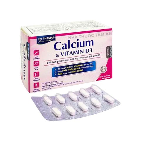Viên uống bổ sung Calcium & Vitamin D3 PV Pharma - Hỗ trợ phát triển xương, chiều cao & sức khỏe cho trẻ từ 4 tuổi trở lên