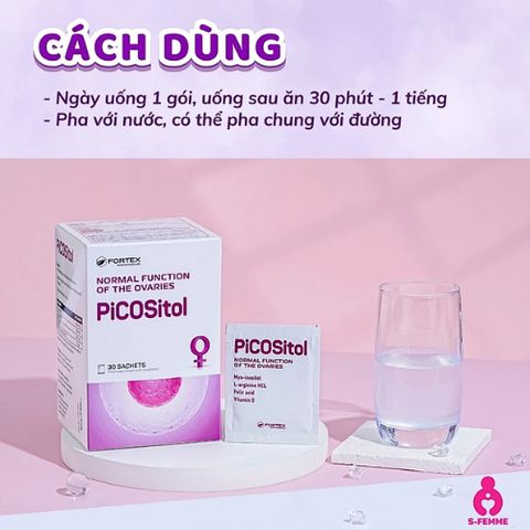 Bổ Trứng PICOSitol - Hỗ Trợ Cải Thiện Chất Lượng Trứng, Khả Năng Thụ Thai, Giảm Rối Loạn Kinh Nguyệt Cho Phụ Nữ PCOS, 30 Gói