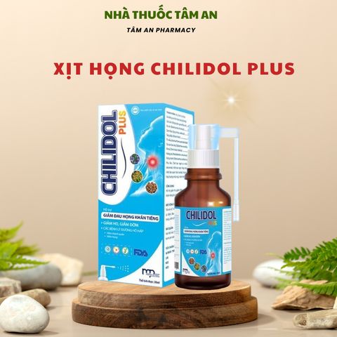 Xịt Họng Chilidol Plus 30ml - Giảm Ho, Đờm, Đau Họng, Khàn Tiếng - Sản Phẩm Cho Trẻ Em Từ 1 Tuổi Trở Lên