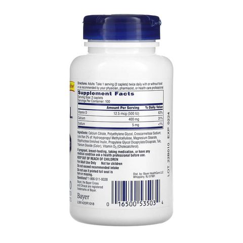 Viên Uống Bổ Sung Canxi Citracal Và Vitamin D3 - Hỗ Trợ Loãng Xương, Còi Xương, 280 Viên - Giúp Xương Khỏe Mạnh, Dễ Hấp Thụ