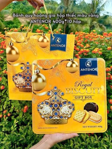 Bánh Quy Antenor Hộp Vuông 400g - Bánh Nhật Cao Cấp Ngon Miệng, Hương Vị Đặc Trưng Ẩm Thực Nhật Bản