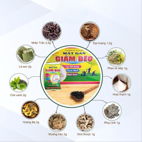 Viên Uống Mát Gan - Hỗ Trợ Giảm Cân, Tan Mỡ Bụng, Thanh Nhiệt Từ 10 Nguyên Liệu Đông Y - Giải Pháp Cho Vóc Dáng Thon Gọn