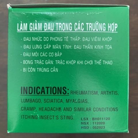 Cao Xoa Bóp Bạch Hổ Hoạt Lạc 20gr - Giảm Đau Nhức Cơ Bắp, Thư Giãn Tinh Chất Thiên Nhiên, An Toàn cho Sức Khỏe