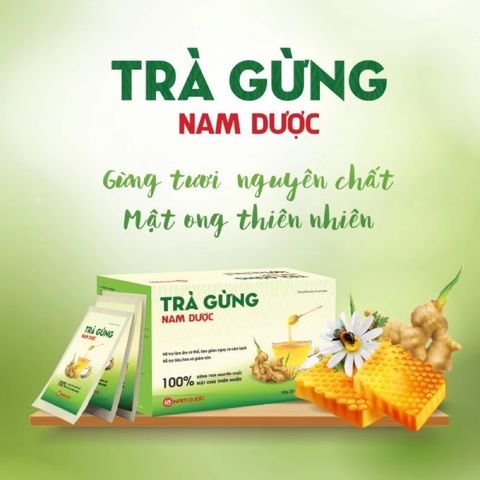 Trà Gừng Nam Dược Hộp 20 Gói x 3g - Hỗ Trợ Làm Ấm Cơ Thể, Giảm Nguy Cơ Cảm Lạnh, Hỗ Trợ Tiêu Hóa, Giảm Nôn