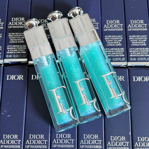 Son Dưỡng Dior Addict Lip Maximizer 094 Aqua Pop - Son Dưỡng Môi Nhũ Sang Trọng Màu Xanh Tươi Sáng Chính Hãng