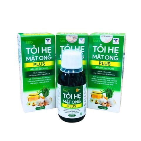 Siro Tỏi Hẹ Mật Ong Plus 100ml - Hỗ Trợ Giảm Ho, Long Đờm, Tăng Đề Kháng, Dành Cho Trẻ Em và Người Lớn