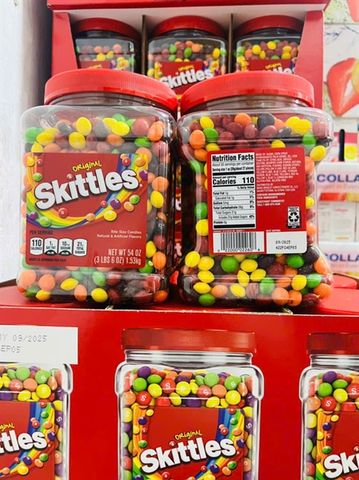 Kẹo Skittles Original 1.53kg - Hương vị trái cây đa dạng, Bánh kẹo ngọt ngào cho mọi dịp, Quà tặng tuyệt vời cho tín đồ yêu thích kẹo