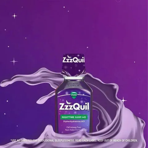 Siro Hỗ Trợ Ngủ Ngon Vicks Nyquil Zzzquil 354ml - Giúp Ngủ Sâu, Thư Giãn Tự Nhiên, Dành Cho Người Lớn & Trẻ Từ 12 Tuổi
