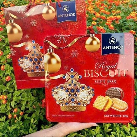 Bánh Quy Antenor Hộp Vuông 400g - Bánh Nhật Cao Cấp Hương Vị Tự Nhiên, Quà Tặng Sang Trọng