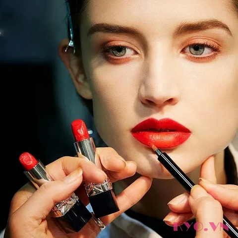 Set Son Dior Rouge Coutre 999 Matte và Satin Mini Chính Hãng - Bộ Đôi Son Lì & Son Bóng Quyến Rũ Cho Phái Đẹp