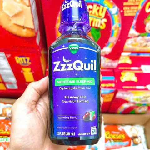 Siro Hỗ Trợ Ngủ Ngon Vicks Nyquil Zzzquil 354ml - Giúp Ngủ Sâu, Thư Giãn Tự Nhiên, Dành Cho Người Lớn & Trẻ Từ 12 Tuổi