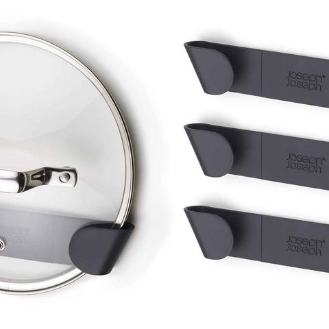 Bộ 4 Giá Treo Vung Thông Minh Joseph Joseph - Tích Hợp Gọn Gàng, Tiện Lợi Cho Bếp, Dán Dễ Dàng, Treo Vung Kính và Inox 16-24cm