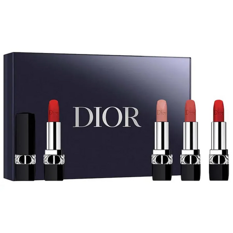 Set Son Dior Mini Rouge Dior Lipstick 4 Màu Chính Hãng - Son Môi Sang Trọng, Dưỡng Ẩm, Đa Dạng Phong Cách, Quà Tặng Tuyệt Vời
