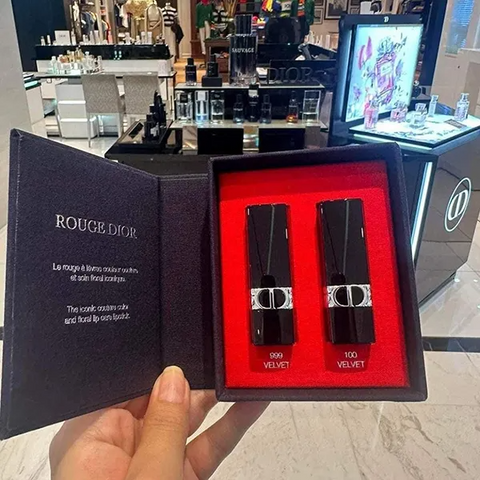 Bộ Son Dior Rouge 999 & 100 Mini 1.5g Chính Hãng - Đỏ Quyến Rũ Tạo Phong Cách Sang Trọng và Tự Tin Cho Phái Đẹp