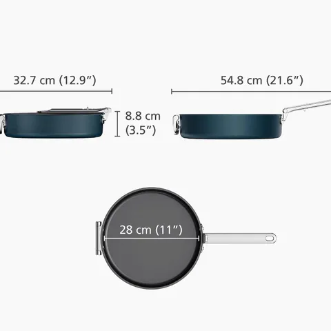 Chảo Rán Chống Dính Joseph Joseph Space 28cm - Hàng Chất Lượng Cao, Phù Hợp Mọi Loại Bếp, Dễ Dàng Sử Dụng và Vệ Sinh