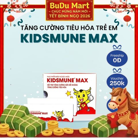 Thực phẩm chức năng tăng cường sức đề kháng cho trẻ KISDMUNE MAX - Bổ sung dinh dưỡng, cải thiện cân nặng và thể chất cho trẻ từ 1 tuổi trở lên