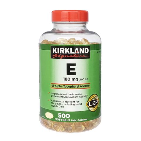 Vitamin E 400 I.U Kirkland - Viên Uống Dưỡng Ẩm, Làm Sáng Da và Ngăn Ngừa Nếp Nhăn, 500 Viên Mỹ Chất Lượng Cao