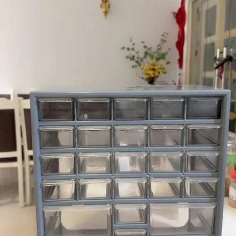 Tủ Nhựa Đa Năng 27 Ngăn Trong Suốt - Kích Thước 15x30x33 cm, Chứa Dụng Cụ Thủ Công, Thích Hợp Phòng Làm Việc