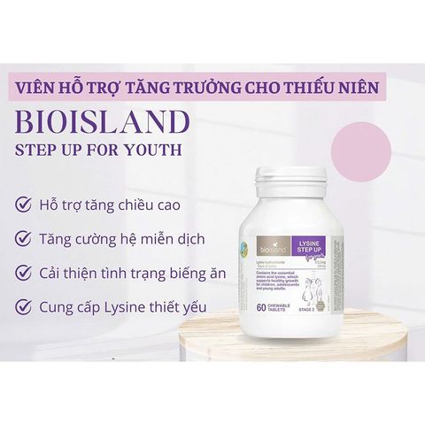 Viên uống tăng chiều cao Bioiland Úc cho thiếu niên 60 viên - Hỗ trợ phát triển xương và sức khỏe toàn diện