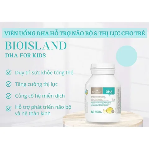 Viên uống DHA Bioiland Úc 60 viên - Hỗ trợ phát triển não bộ và thị lực cho trẻ, tăng cường trí tuệ và sức khỏe toàn diện