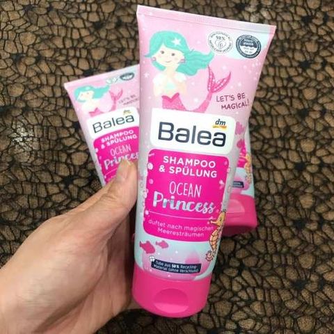 Dầu Gội Xả 2in1 Balea Little Princess Kids Hương Dâu 200ml - Sản Phẩm Chăm Sóc Tóc Cho Bé - An Toàn, Dưỡng Ẩm, Mượt Mà
