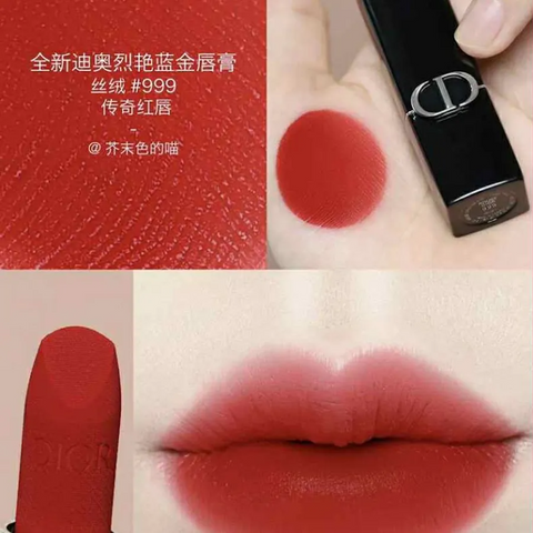 Set Son Dior Rouge Velvet 999 & 888 Chính Hãng - Bộ Son Cao Cấp Đỏ Quyến Rũ và Hồng Dịu Dàng Cho Mọi Phong Cách Trang Điểm