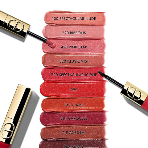 Son Kem Dior Rouge Dior Sequin Liquid Duo - Phiên Bản Giới Hạn 999 Màu Đỏ Thuần Sang Trọng Chính Hãng Dưỡng Ẩm Nổi Bật