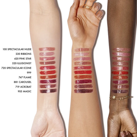 Son Kem Dior Rouge Dior Sequin Liquid Duo 520 Illusionist - Hồng Cam Nude Cao Cấp Chính Hãng, Phiên Bản Giới Hạn Lấp Lánh