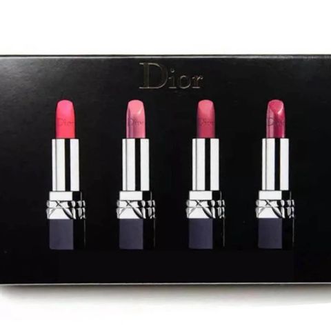 Set 4 Son Dior Rouge - Màu Trà Sữa, Hồng Đất, Đỏ Tươi, Hồng San Hô Chính Hãng - Bộ Son Sang Trọng Cho Tín Đồ Làm Đẹp