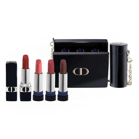 Set Son Dior Rouge Minaudiere - Bộ Sưu Tập Makeup Giáng Sinh Chính Hãng - Chất Son Mềm Mịn, Thiết Kế Sang Trọng, Quà Tặng Hoàn Hảo