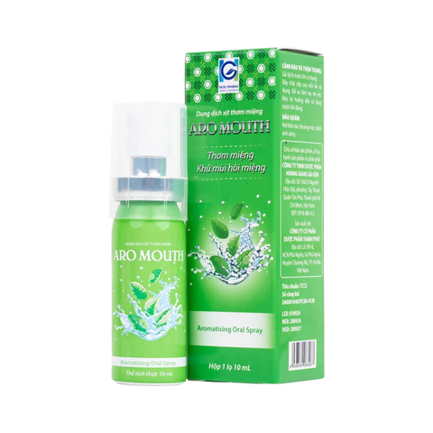 Xịt thơm miệng Aro Mouth 10ml - Khử mùi hôi miệng, giúp bạn có hơi thở thơm mát, chống viêm lợi và sâu răng hiệu quả