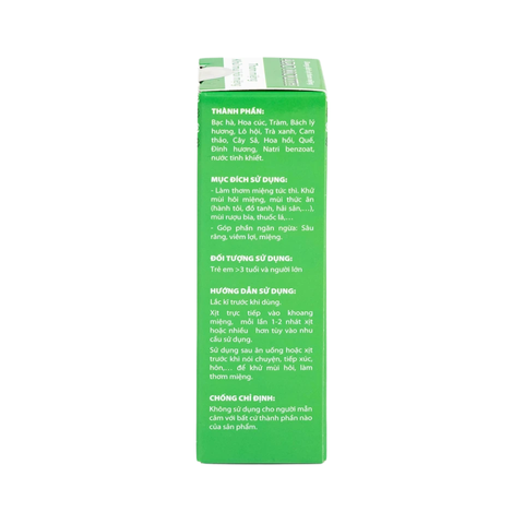 Xịt thơm miệng Aro Mouth 10ml - Khử mùi hôi miệng, giúp bạn có hơi thở thơm mát, chống viêm lợi và sâu răng hiệu quả