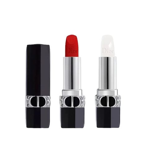 Set Son Dior Rouge Dior Duo Collection Màu 999 Velvet + Dưỡng Môi Satin 000 - Sản Phẩm Chính Hãng Sang Trọng Từ Pháp