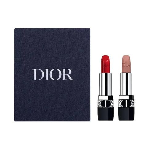 Set 2 Son Mini Dior Rouge Chính Hãng - Màu 999 Velvet Đỏ Tươi Và 100 Velvet Nude Tinh Tế, Quà Tặng Đặc Biệt Cho Phái Đẹp