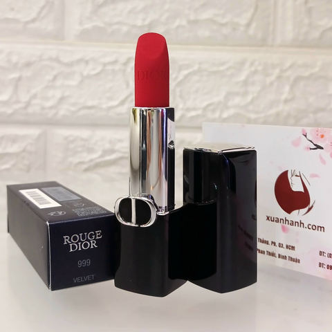Son Dior Rouge Velvet Nắp Hít 2025 - Màu Đỏ Tươi Chính Hãng - Son Môi Cao Cấp Bám Màu Cực Tốt, Thin Nhung êm ái
