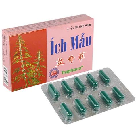 Viên Uống Ích Mẫu Traphaco Giảm Đau Bụng Kinh - Cân Bằng Kinh Nguyệt Không Đều - Hộp 20 Viên