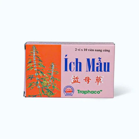 Viên Uống Ích Mẫu Traphaco Giảm Đau Bụng Kinh - Cân Bằng Kinh Nguyệt Không Đều - Hộp 20 Viên