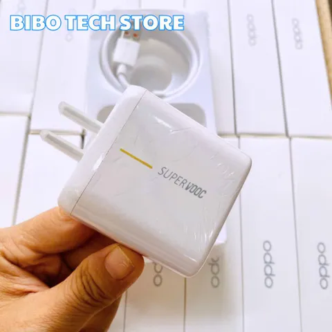 Bộ Sạc Siêu Nhanh 65W SuperVOOC | Củ & Cáp Type-C Tương Thích OPPO/Realme/Vivo - Bảo Hành 6 Tháng