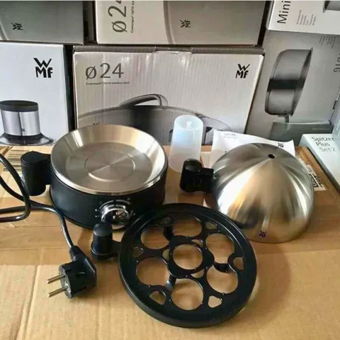 Máy Luộc Trứng WMF Stelio Inox Cromargan 18/10 Nhập Khẩu Đức - Tự Động Nấu 1-7 Trứng, Chỉnh 3 Mức Chín, An Toàn và Tiện Lợi