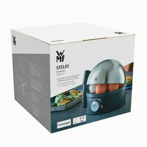 Máy Luộc Trứng WMF Stelio Inox Cromargan 18/10 Nhập Khẩu Đức - Tự Động Nấu 1-7 Trứng, Chỉnh 3 Mức Chín, An Toàn và Tiện Lợi