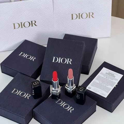 Set 2 Son Mini Dior Rouge 999 & 100 1.5g - Sắc Đỏ Sang Trọng, Dưỡng Môi, Quà Tặng Phụ Nữ Thêm Tự Tin