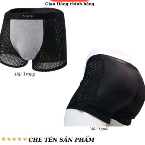 Quần Boxer Nam Độn Mông Cao Cấp - Chất Liệu Nylon Co Giãn Tăng Vòng 3 - Thiết Kế Sang Trọng, Thể Thao, Thoải Mái