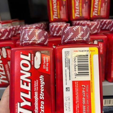 TYLENOL 500mg - Giảm Đau Hiệu Quả, Hạ Sốt Nhanh - 325 Viên Mỹ, An Toàn Cho Người Lớn Và Trẻ Em Trên 12 Tuổi